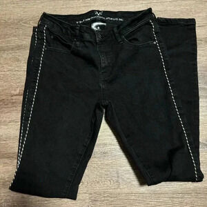 VERSACE 19V69 ABBIGLIAMENTO ITALIA BLACK JEANS SZ 26 GIULIANA ROPE